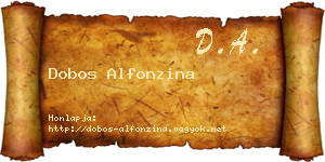 Dobos Alfonzina névjegykártya
